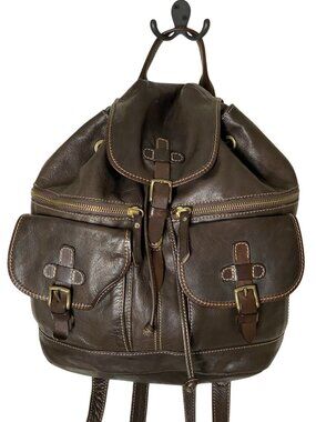 Sundance Genuine Italian Leather Woven Backpack Brown Vera Pelle Made In Italy Sundance Tinley Italian brown Leather | Mercari main image 4